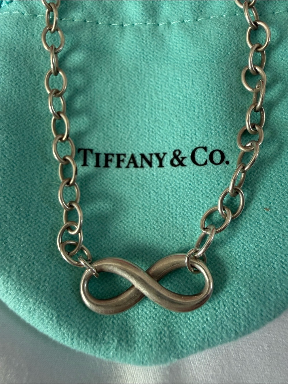 Tiffany & Co. Sterling Silver Infinity Link Necklace